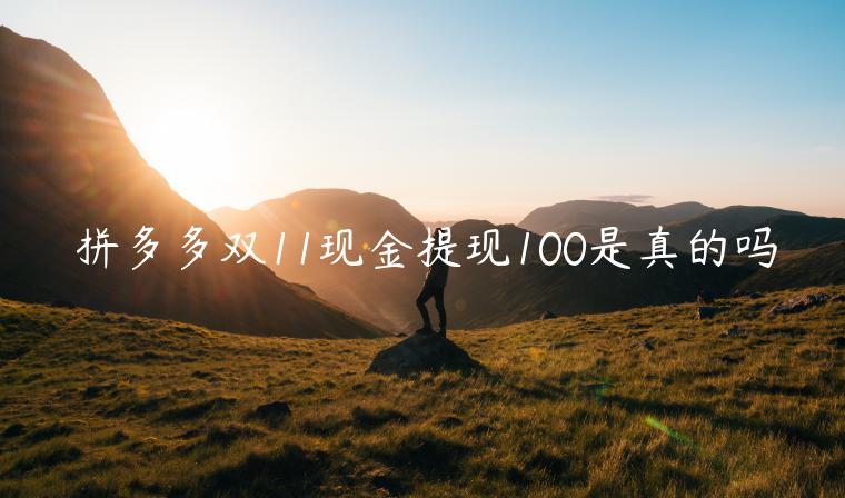 拼多多雙11現(xiàn)金提現(xiàn)100是真的嗎